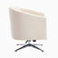 Chaise de baril pivotante avec têtes de clou et base en métal-2033627835