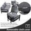 Ensemble d'extérieur en acier Ustyle Multi - imperméable, rouille. Tendance et courbée pour les jardins. Assure une assise confortable. Comprend 1 causeuse, 2 canapés simples et une table basse. Cadre noir, coussins.-4962604