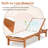 Amoban Outdoor Eucalyptus Wood Chaise Lounge