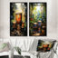 Percussion Drum Tamtam In Jungle I - Ensemble de salon de musique Wall Art