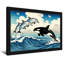 Animal Dolphins Leaping Waves Orca Sky Birds Ocean Scene-1128291847-1128291840-1128291843