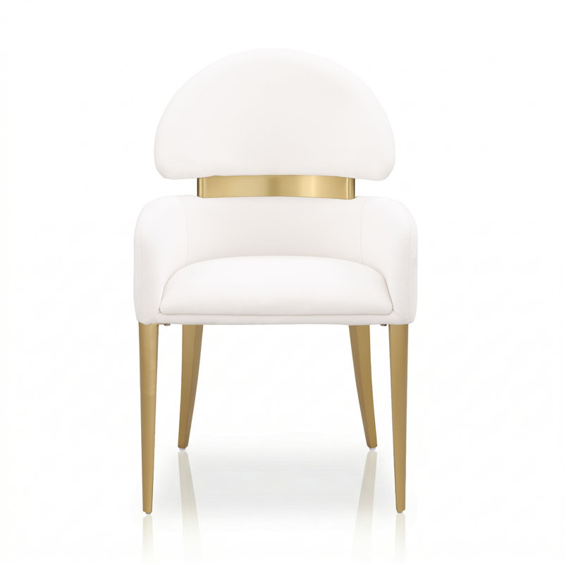 Bexar Upholstered Arm Chair, White