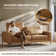 Pearman 87.5"W Retro Industrial Faux Leather Couch with Adjustable Backrest and Lumbar Cushion