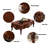 Brown Solid Wood Rectangular Coffee Table-2105170043