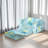 For - Foam Cushioned. Blue Linen. Wood Frame. 2, Soft And Engrossing. Modern Absorption Play Comfy Couch. Linen Covered, Framed. 2 Seats, Cushion Back. Style. 16.98x23.37x15.38in. 4.63lb