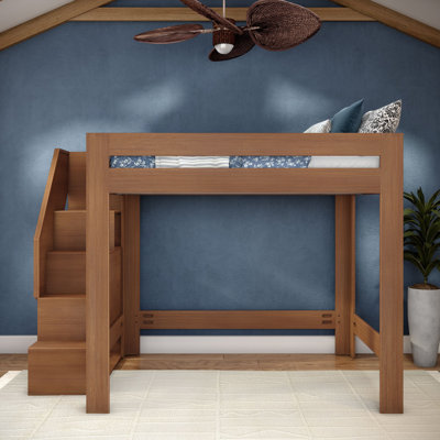 Olympic Queen Loft Bed with Stairs