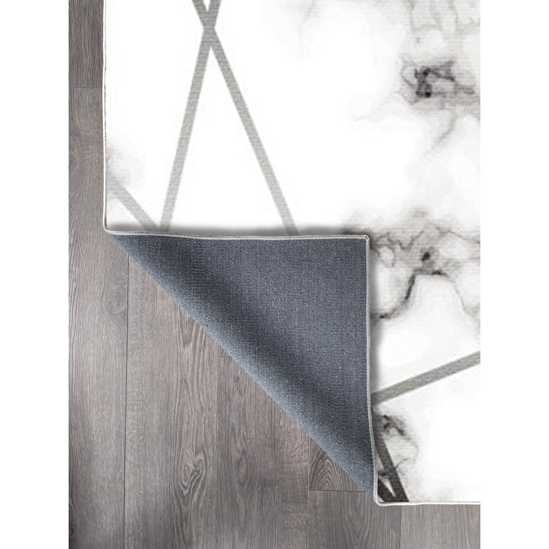 Tapis en coton Nathen, Carré 2 pi 7 po