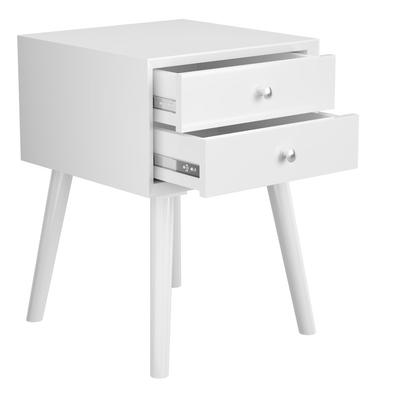 Headly 40 cm W Bedside Table, White