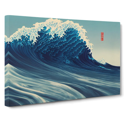 XXX-H1022-WF-8478X Suave Japanese Wave - Wrapped Canvas Print