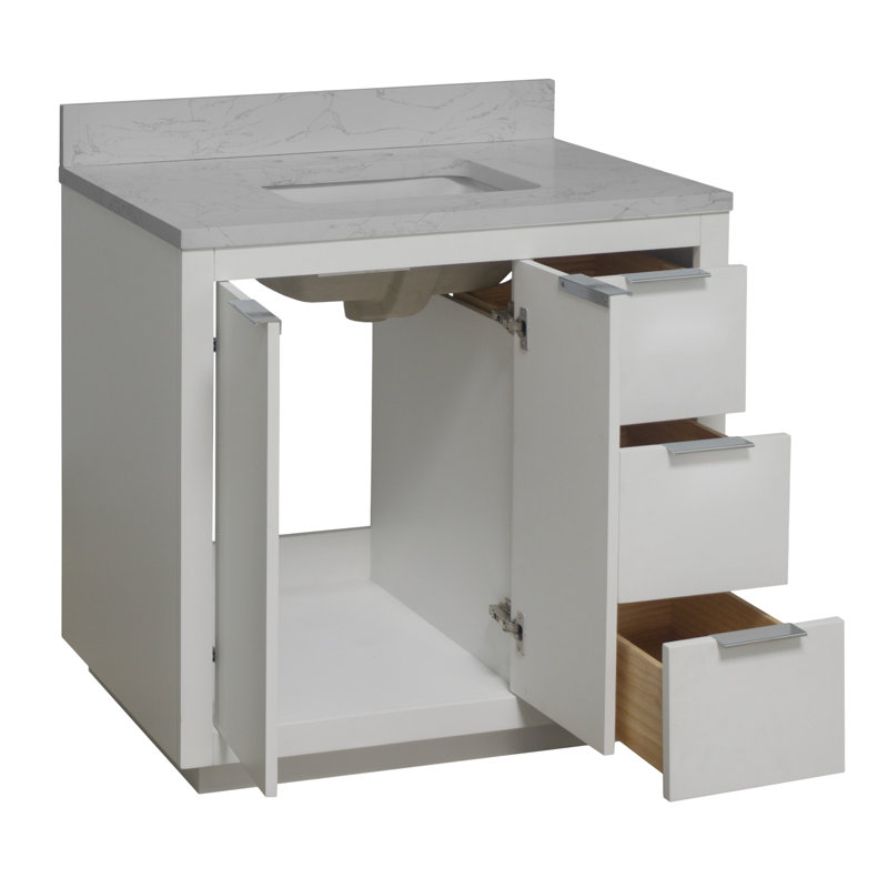 Ensemble de meuble-lavabo simple 36 po Anastazia, Blanc