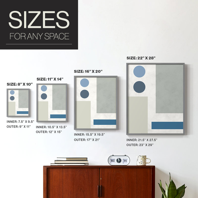 Stars Align I Framed Print - Solid Wood, 10" H x 8" W, Grey