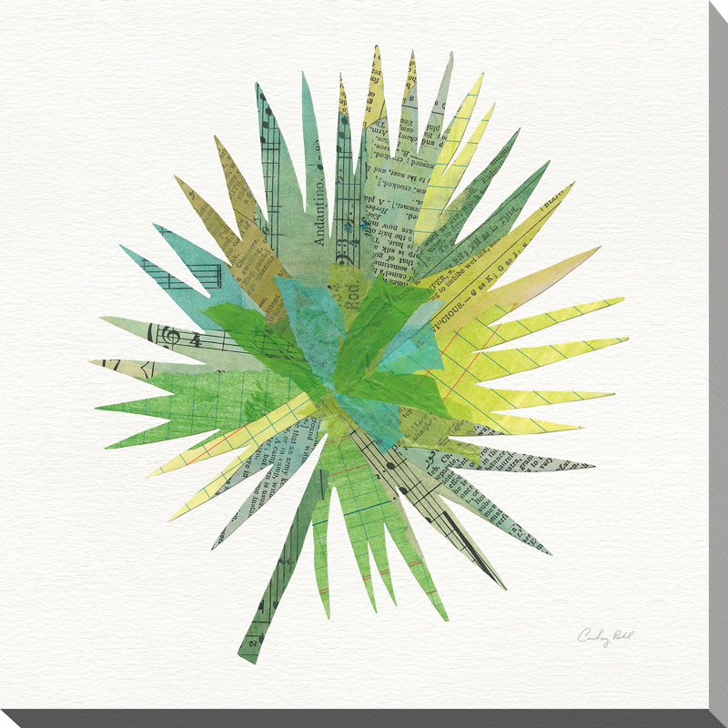 « tropical fun palms iiii », reproduction de peinture à l’aquarelle, H 18 po x l 18 po x P 1 po, Toile tendue