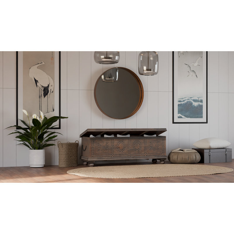 Aarohi Bonney Carved Storage Bench, Brown