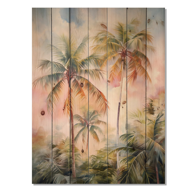 Hecuba - Art mural floral sur bois de pin naturel, H 44 po x l 34 po