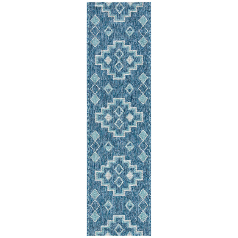 Amarien Geometric Indoor/Outdoor Area Rug, Runner 2'3" x 14'