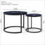 Ensemble de 2 tables basses Black Top