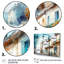 Art mural bleu et beige, petite ville française - ville-88537614-88537613