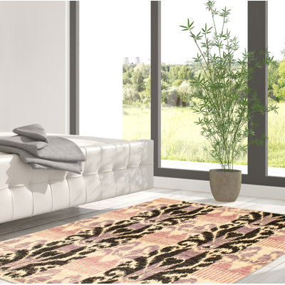 Raadhiya One-of-a-Kind 4'2" X 6'3" New Age Wool Area Rug in Black