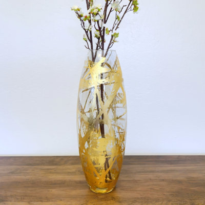 AMARYLLIS Marble Gilded Glass Bullet Vase