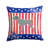 Patriotic Striped Outdoor Throw Pillow-759061114