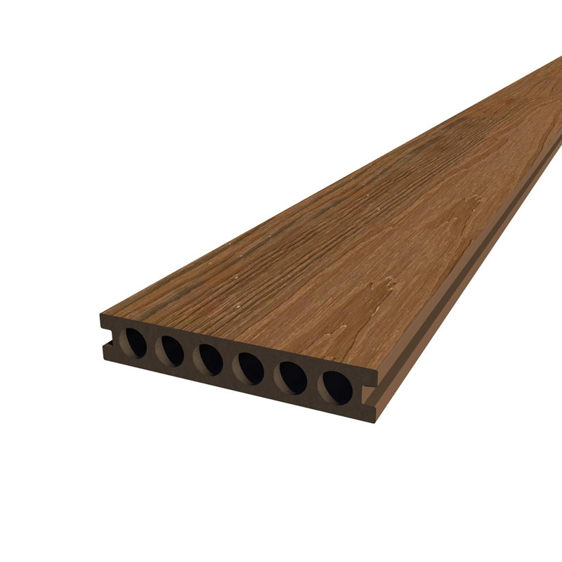 Planches d'extérieur en composite 96 "x 5,4" (3 pièces) -Inclut les accessoires d'installation, Brun