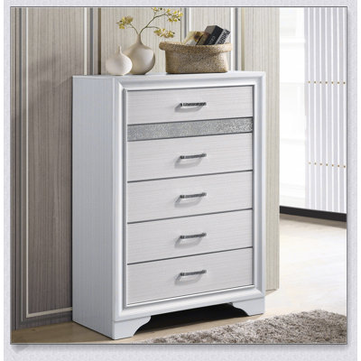 Commode de chambre à 6 tiroirs Annie White