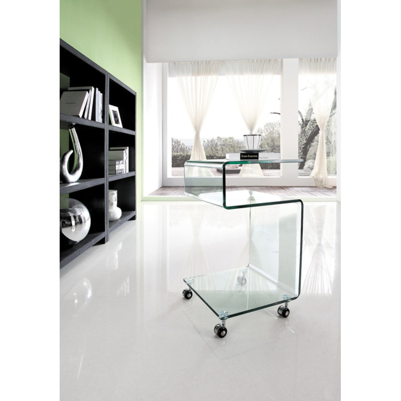 Reta Glass Top End Table