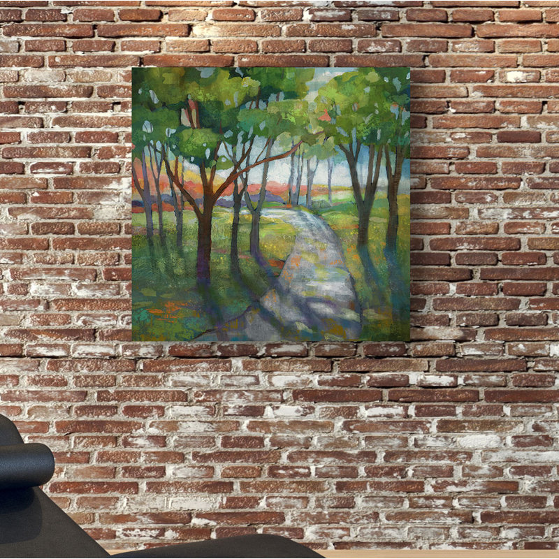 Evening Path - Painting on Canvas, 24" H x 24" W x 1.5" D