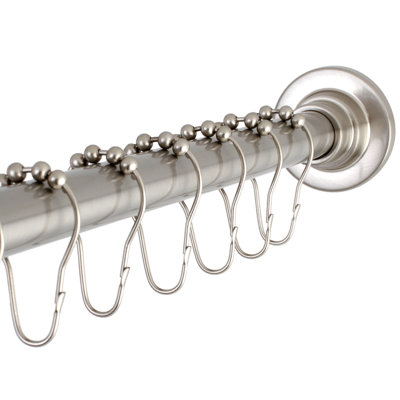 Tringle à rideau de douche réglable avec anneaux de 60 à 72 pouces Kingston Brass Edenscape
