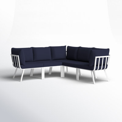 Modway Riverside 5 Piece Outdoor Patio Aluminum Sectional by Modway