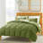 Box Stitch Solid Colour Comforter Set-607005438-590934341