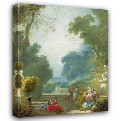 "A Game of Hot Cockles" par Jean-Honoré Fragonard - Toile tendue avec châssis