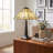 Springfield 25" Matte Black Tiffany-Style Table Lamp