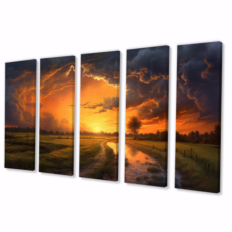 Voie maritime au coucher du soleil - Flanders Fields