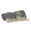 52" X 67" Black And Beige Geometric Diamond Throw Blanket with Tassels-1073862965