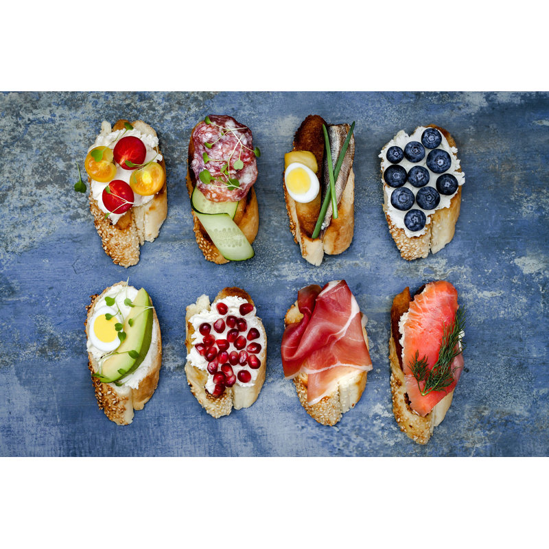 Authentic Traditional Traditional Tapas par - Photographie de toile tendue, H 12 po x l 18 po