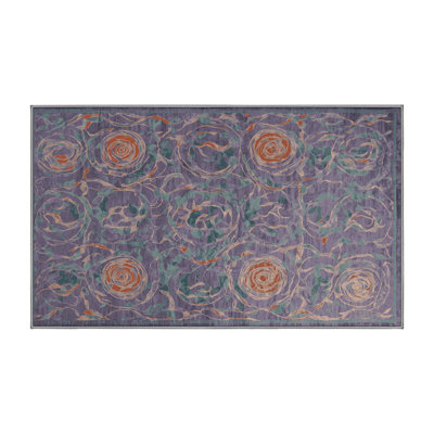 Tapis mauve lavable à la machine