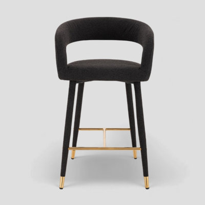 Brevyn Counter Stool With Boucle Upholstery