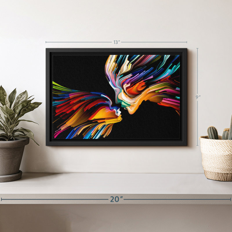 Impression sur toile abstraite Love, H 9 po x l 13 po
