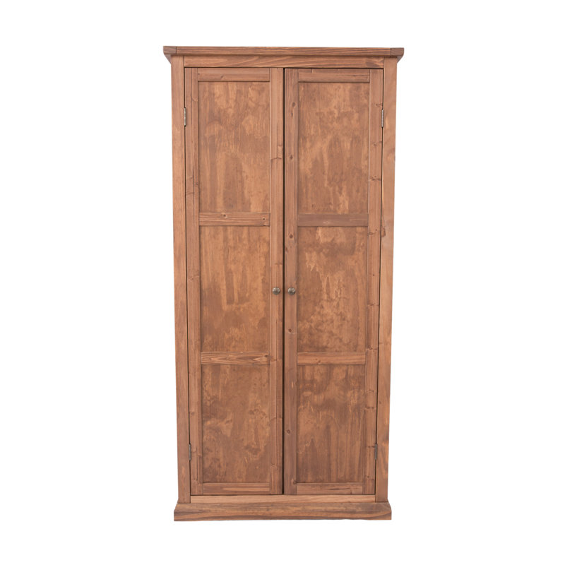 Lovitz 2 Door Solid + Manufactured Wood Wardrobe