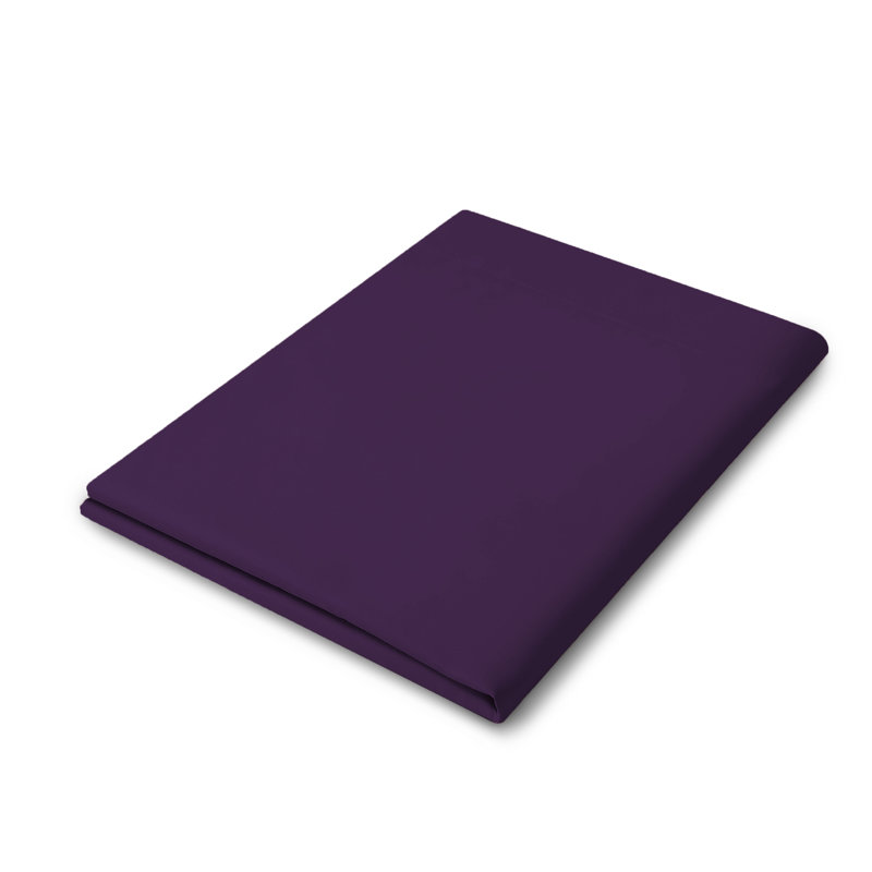 Soft Microfiber Single Flat Sheet - Basics by Wayfair™, Twin Flat Sheet, Eggplant