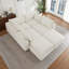 Canapé modulaire en U avec repose-pieds Cloud - Canapé moelleux et convertible pour le salon | Aucun assemblage requis, élégant et confortable-123348198