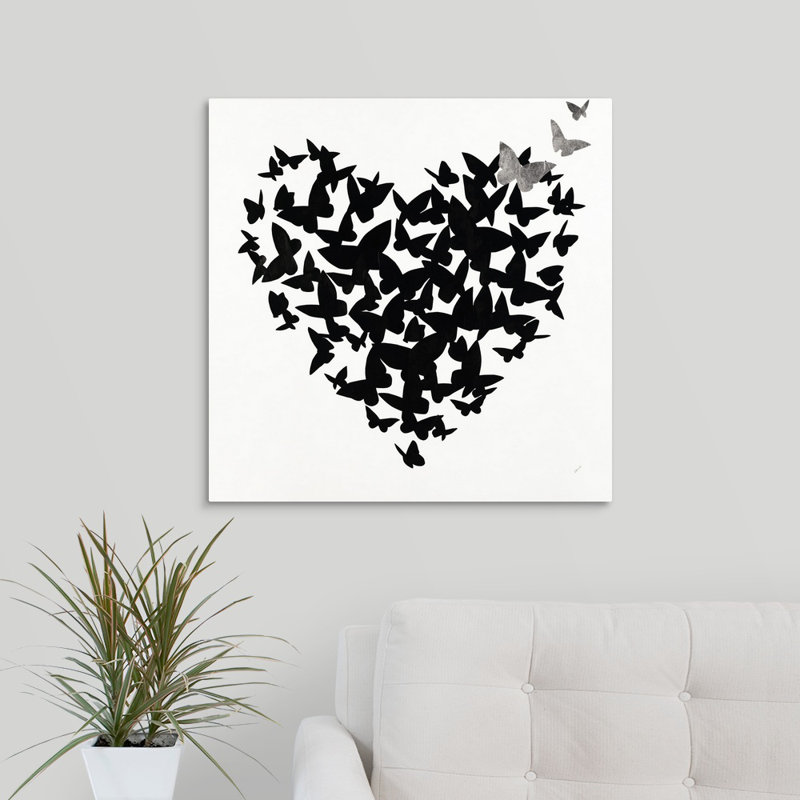 «Hearts in Flight III», impression sur toile, Toile tendue, H 24 po x l 24 po x p 1,25 po