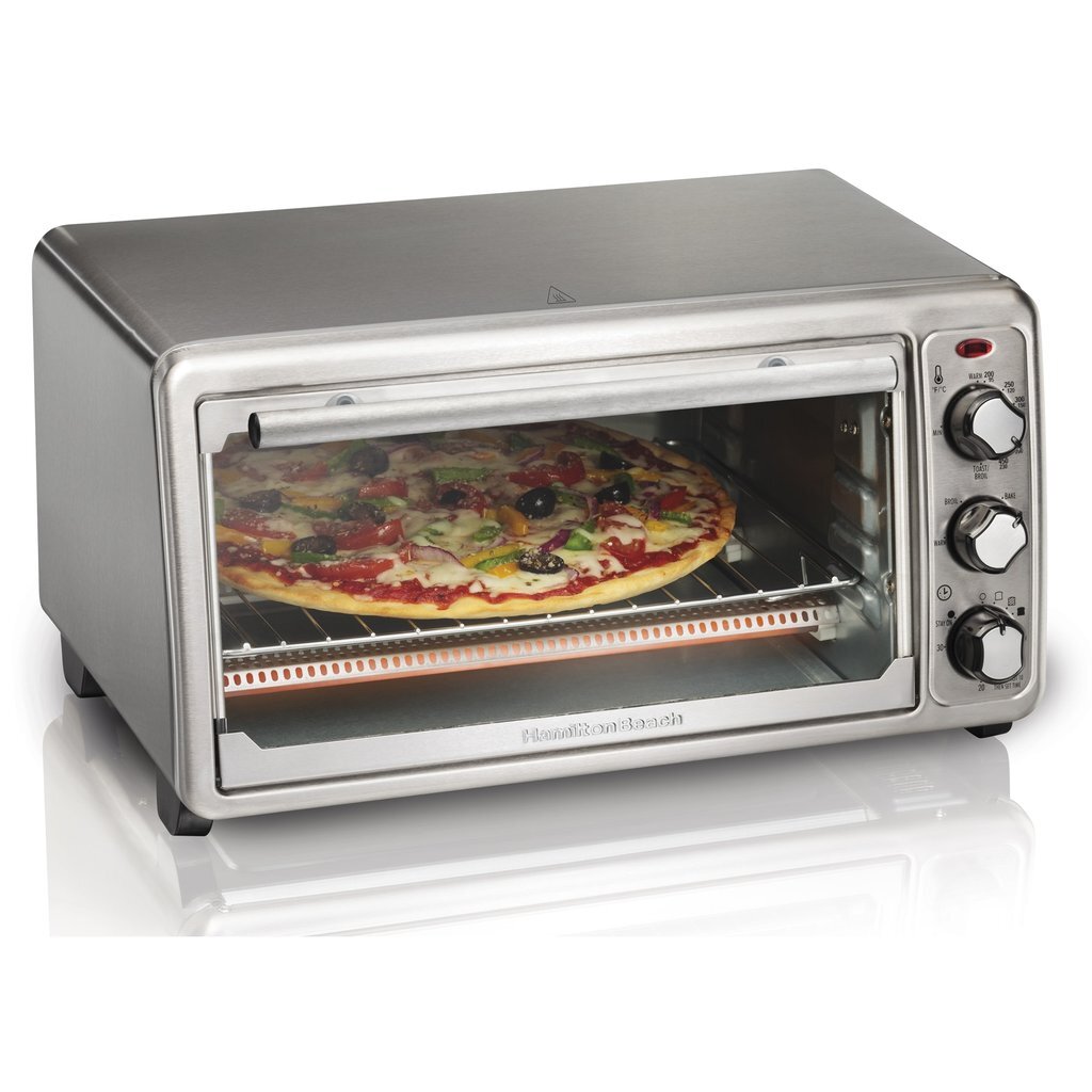 hamilton beach 6 slice toaster oven broiler