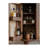 Black Walnut Rattan Door Storage Sideboard Accent Cabinet