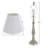 Lavish Home 25.5" Brushed Steel Table Lamps - Set of 2 Traditional Accent Desk Lamp Lights with LED Bulbs - Home Décor for Bedroom, Living Room, Office, or Entry