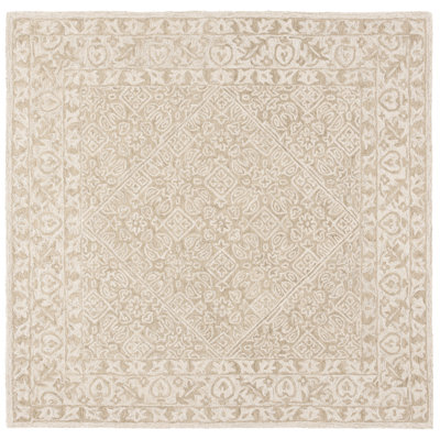 Tapis oriental sauge / ivoire en laine / coton touffeté à la main Dip Dye