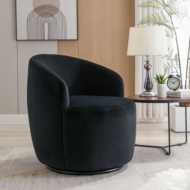 Luxurious Velvet Upholstered Swivel Accent Armchair With Ergonomic Design And Sturdy Base For Ultimate Comfort And Mobility