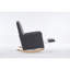 Chaise berçante en coton et lin avec repose-pieds réglable-430806505-430806506