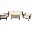 Ensemble de canapé modulaire d'extérieur 4 pièces avec coussins et table basse, parfait pour les rassemblements de patio, de jardin ou de balcon-1089327739